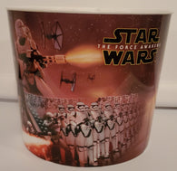Star Wars The Force Awakens - Plastic Popcorn Bucket (Rey & Kylo) - Lucas Film Promo 2015 (Pre-Owned)