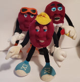 Applause 1988 - California Raisins - Set of 3 Posable Plush Figures (Pre-Owned)