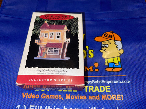 Neighborhood Drugstore #11 (1994) (Nostalgic House and Shops) (Collector's Series) (Hallmark Keepsake) Pre-Owned: Ornament and Box