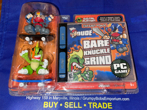 Tech Deck Dudes - Digital Playset - PC Game Bare Knuckle Grind: Far East Town w/ Nick #019 & Brad #053 (2004) (Vision Scape) (Renderware) NEW