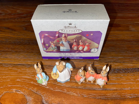 The Tale of Peter Rabbit - Beatrix Potter (1999) (Set of 3) (Easter Collection) (Hallmark Keepsake) Pre-Owned: Ornament and Box*