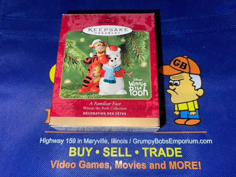 A Familiar Face (Tigger and Snowman) (Disney) (2001) (Winnie the Pooh Collection) (Hallmark Keepsake) Pre-Owned: Ornament and Box