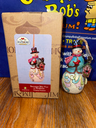 Snowman - Blue Vest w/ Birdhouse (4036340BT) Hanging Ornament - Jim Shore Designs (2013) (Heartwood Creek) (Enesco) Pre-Owned: Ornament and Box
