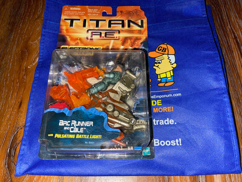 Titan A.E.: Arc Runner and Cale with Pulsating Battle Light (Electronic Power) (Hasbro) New