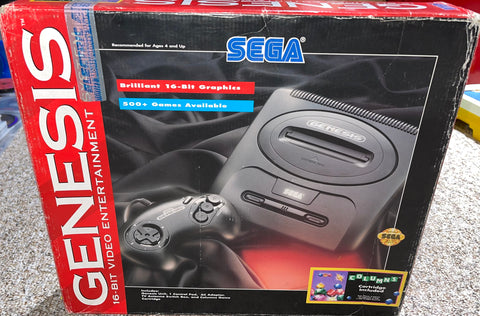 System - Model 2 (Sega Genesis) Pre-Owned w/ Official 3 Button Controller, AV Cable, AC Power Adapter, Cardboard Insert, Game, and "Columns Edition" Box