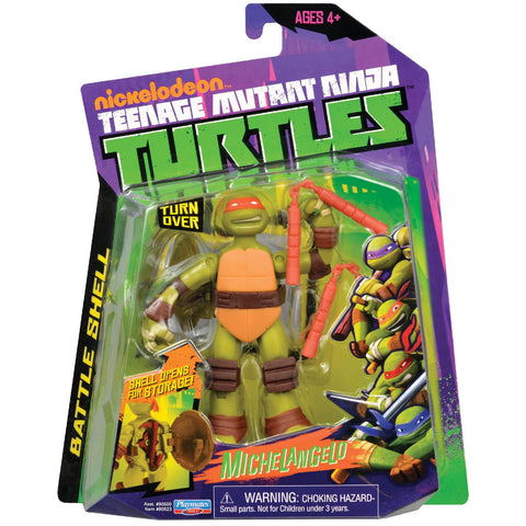 Teenage Mutant Ninja Turtles: Michelangelo - Battle Shell (Nickelodeon) (2013 Playmates) (Action Figure) New