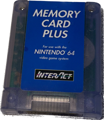 Memory Card Plus: Interact - Clear w/ Blue Label (Nintendo 64) Pre-Owned