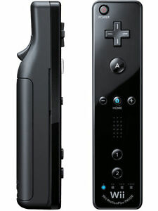 Wireless Controller - Official - Black w/ MotionPlus (Nintendo Wii Accessory) Pre-Owned