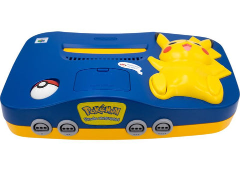 Pokemon Pikachu Edition System w/ Official Grey Controller (Nintendo 64) Pre-Owned