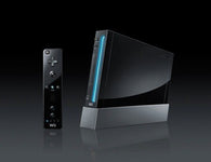 System - Black / GameCube COMPATIBLE (Nintendo Wii) Pre-Owned w/ Controller, Nunchuk, & Hookups