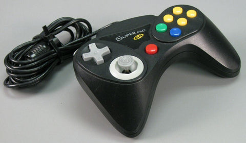 Super Pad 64 Wired Controller - Interact Performance / Black (Nintendo 64 Accessory) Pre-Owned