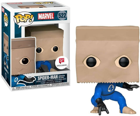 POP! Marvel #522: Spider-Man (Bombastic Bag-Man) (Wal-Greens Exclusive) (Funko POP! Bobble-Head) Figure and Box w/ Protector