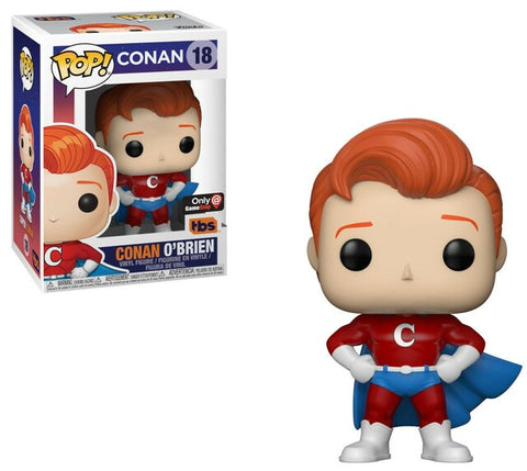 POP! TBS #18: Conan O'Brien - Super Conan (Gamestop Exclusive) (Funko POP!) Figure and Box w/ Protector