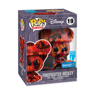 Funko POP! Art Series #19: Disney - Firefighter Mickey (Wal-Mart Exclusive) (Funko POP!) Figure and Box w/ Hardcase Protector