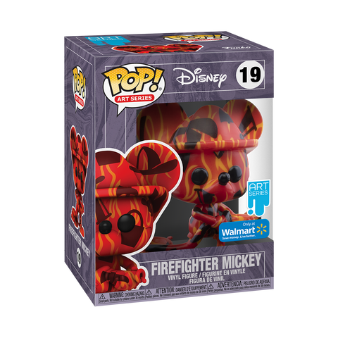 Funko POP! Art Series #19: Disney - Firefighter Mickey (Wal-Mart Exclusive) (Funko POP!) Figure and Box w/ Hardcase Protector
