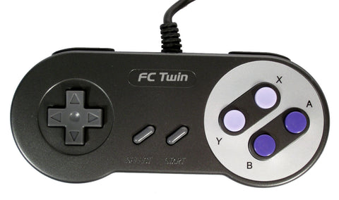 FC Twin Wired Controller - Black (Super Nintendo Accessory) Pre-Owned