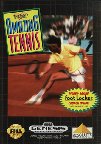 David Crane's Amazing Tennis (Sega Genesis) Pre-Owned: Game, Manual, and Case