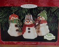 The Snowmen of Mitford (Set of 3) 1999 (Hallmark Keepsake) Pre-Owned: Ornament and Box