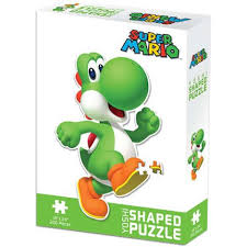 Yoshi Shaped Puzzle 200 Pieces USAopoly Nintendo Super Mario 16x24 - NEW