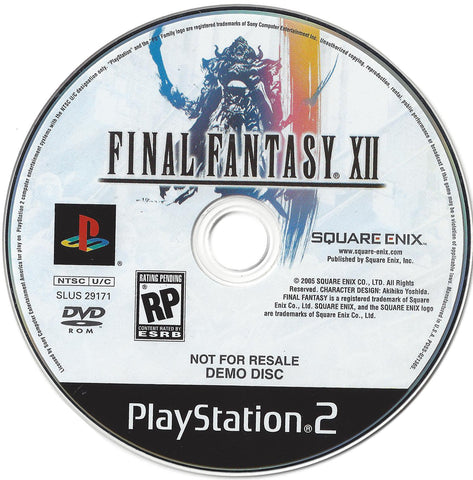 Final Fantasy XII (Playstation 2 - Demo Disc) Pre-Owned: Disc Only
