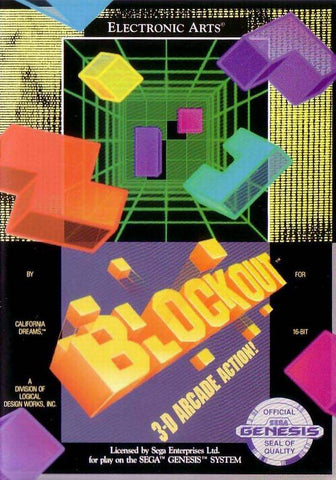 Blockout (Sega Genesis) Pre-Owned: Cartridge, Manual, and Box