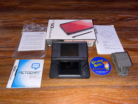 System - Red Crimson & Black (Nintendo DS Lite) (Nintendo DS Lite) Pre-Owned in Box w/ Matching Serial Number (As Pictured)