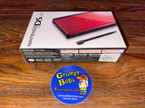 System - Red Crimson & Black (Nintendo DS Lite) Pre-Owned in Box w/ Matching Serial Number * (As Pictured)