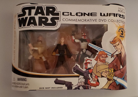 Star Wars Clone Wars Commemorative DVD Collection 3 Pack ARC Trooper, Anakin and OBI Wan (Pre-Owned)