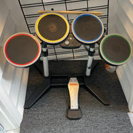 Rock Band Drum Set (Wireless) - Harmonix (Xbox 360) Pre-Owned w/ Pedal + Sticks