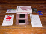 System - Metallic Rose Pink (Nintendo DS Lite) Pre-Owned in Box w/ Matching Serial Number (As Pictured)