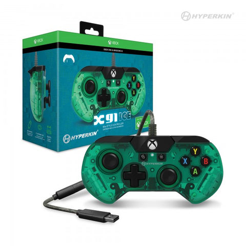 X91 Ice Wired Controller For Xbox One/ Windows 10 PC (Aqua Green) - Hyperkin - Officially Licensed By Xbox (NEW)