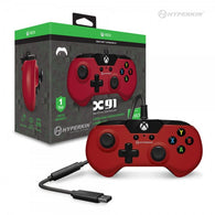 X91 Wired Controller for Xbox One / Windows 10 PC (Red) - Hyperkin - Officially Licensed by Xbox (NEW)