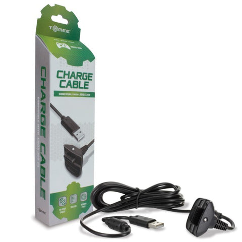 Controller Charge Cable for Xbox 360 (Black) - Tomee (NEW)