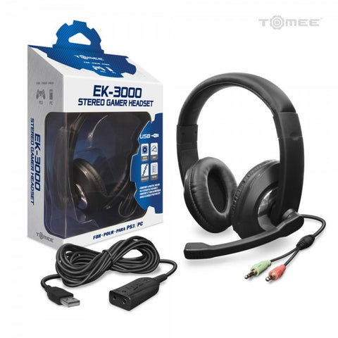 EK-3000 Stereo Gamer HeadSet for PS3 - Tomee (NEW)