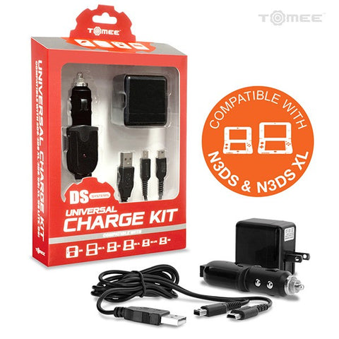 Universal Charge Kit for New Nintendo 2DS XL / New Nintendo 3DS / New Nintendo 3DS XL / Nintendo 2DS / Nintendo 3DS XL / Nintendo 3DS/ Nintendo DSi XL / Nintendo DSi / Nintendo DS Lite - Tomee (NEW)