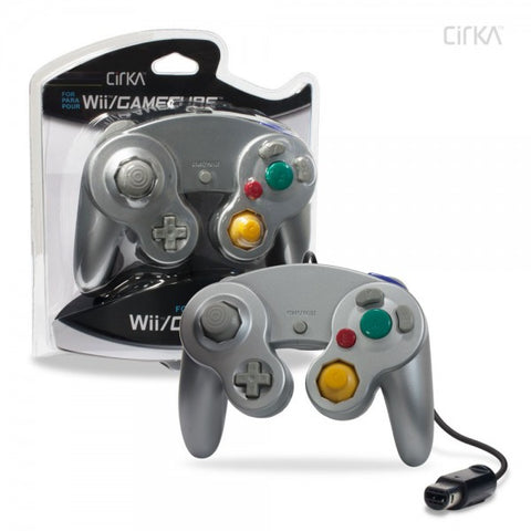 Wired Controller for Wii / GameCube (Silver) - CirKa (NEW)