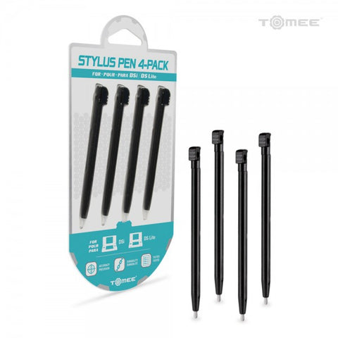 Stylus Pen Set for Nintendo DSi /Nintendo DS Lite (Black) (4-Pack) - Tomee (NEW)