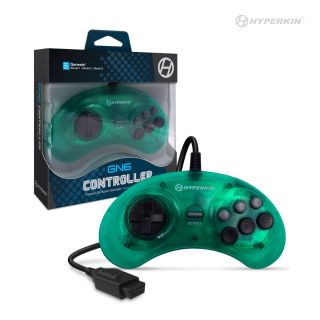 "GN6" Premium 6-Button Controller for Sega Genesis - Mermaid Green - Hyperkin (NEW)