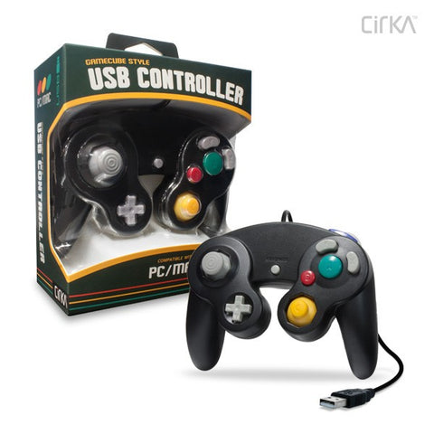 Premium GameCube ®-Style USB Controller for PC/ Mac (Black) - CirKa (NEW)