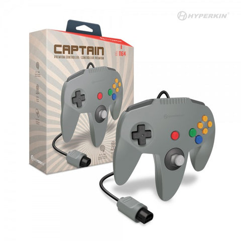 "Captain" Premium Controller for N64 (Gray) - Hyperkin (NEW)