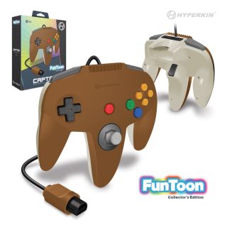 "Captain" Premium Funtoon Collectors Edition Controller for N64 (Hero Brown) - Hyperkin (NEW)