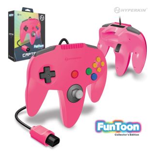 "Captain" Premium Funtoon Collectors Edition Controller for N64 (Princess Pink) - Hyperkin (NEW)