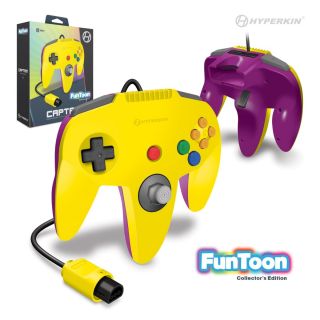 "Captain" Premium Funtoon Collectors Edition Controller for N64 (Rival Yellow) - Hyperkin (NEW)
