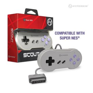 "Scout" Premium Controller for Super NES - Light Grey - Hyperkin (NEW)