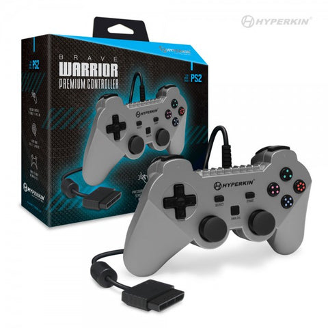 “Brave Warrior" Premium Controller for PS2 (Silver) - Hyperkin (NEW)