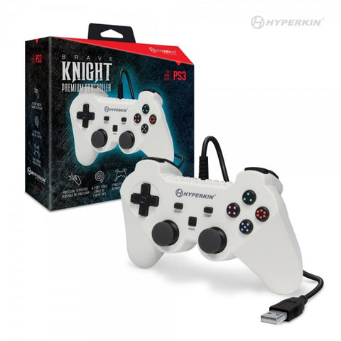 "Brave Knight" Premium Controller for PS3 / PC / Mac (White) - Hyperkin (NEW)