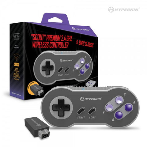"Scout" Premium 2.4 GHz Wireless Controller for Super NES Classic Edition / NES Classic Edition - Hyperkin (NEW)