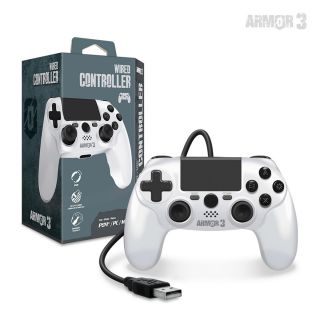 Wired Controller - White (Armor3) (Playstation 4) NEW