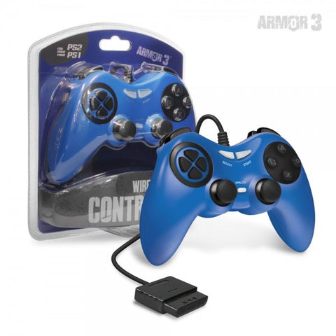 Wired Game Controller for PS2 (Blue) - Armor3 (NEW)