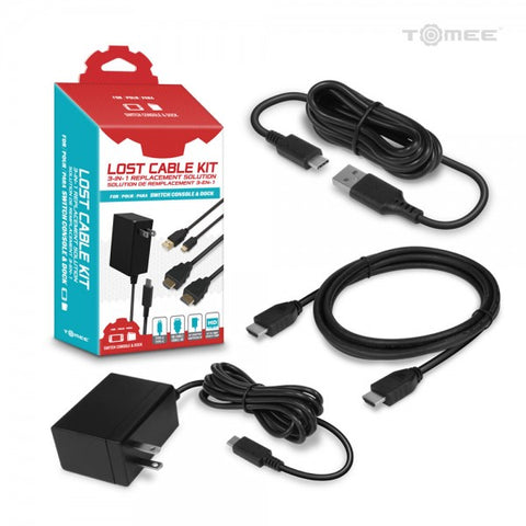 Lost Cable Kit for Nintendo Switch Console and Dock - Tomee (NEW)
